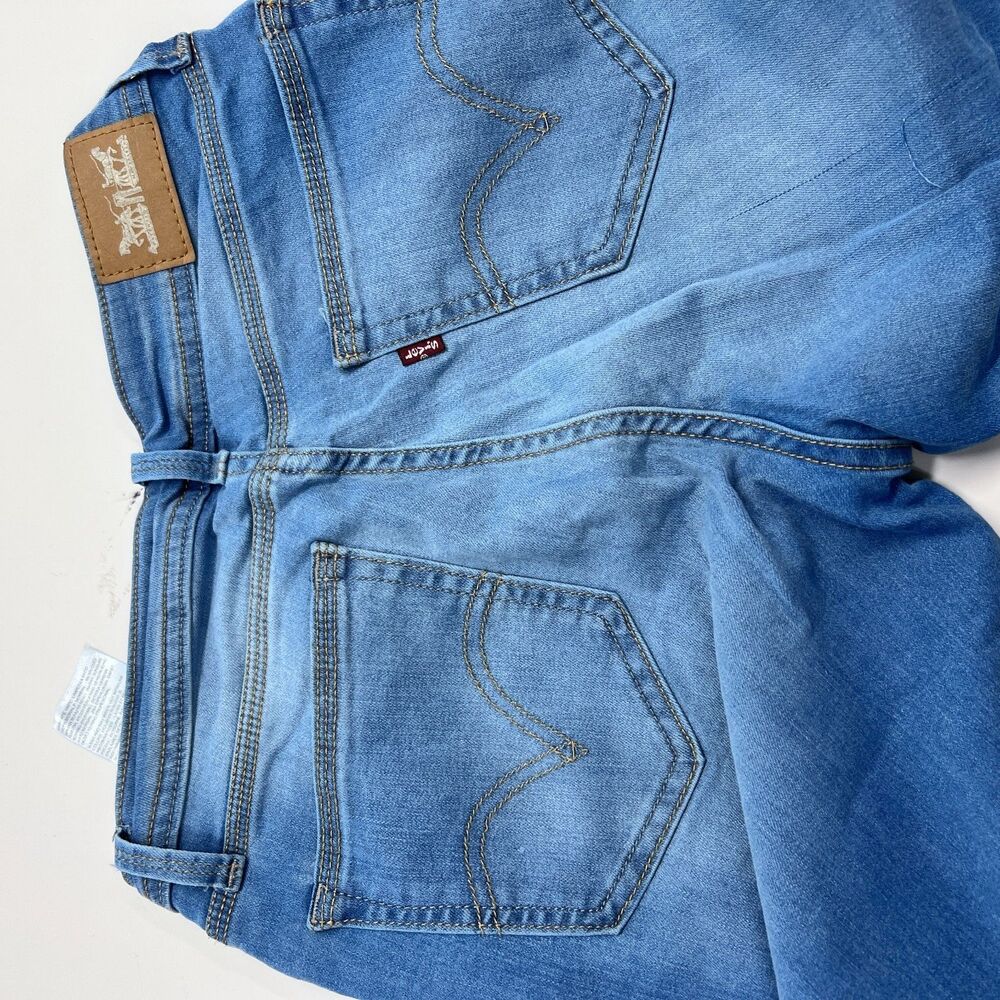 Levi’s 529 Curvy Straight Jeans Women 27x32 Light Wash Blue Stretch Denim - Picture 6 of 8